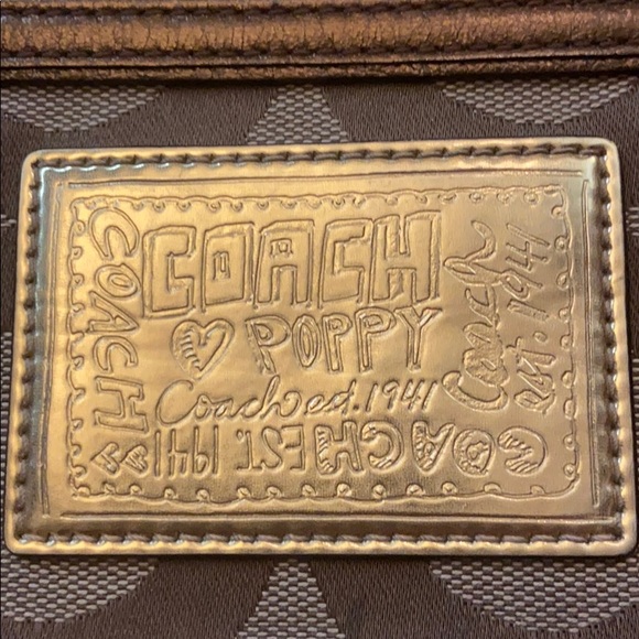 Coach poppy gold tote bag - Coach purse - Picture 11 of 16